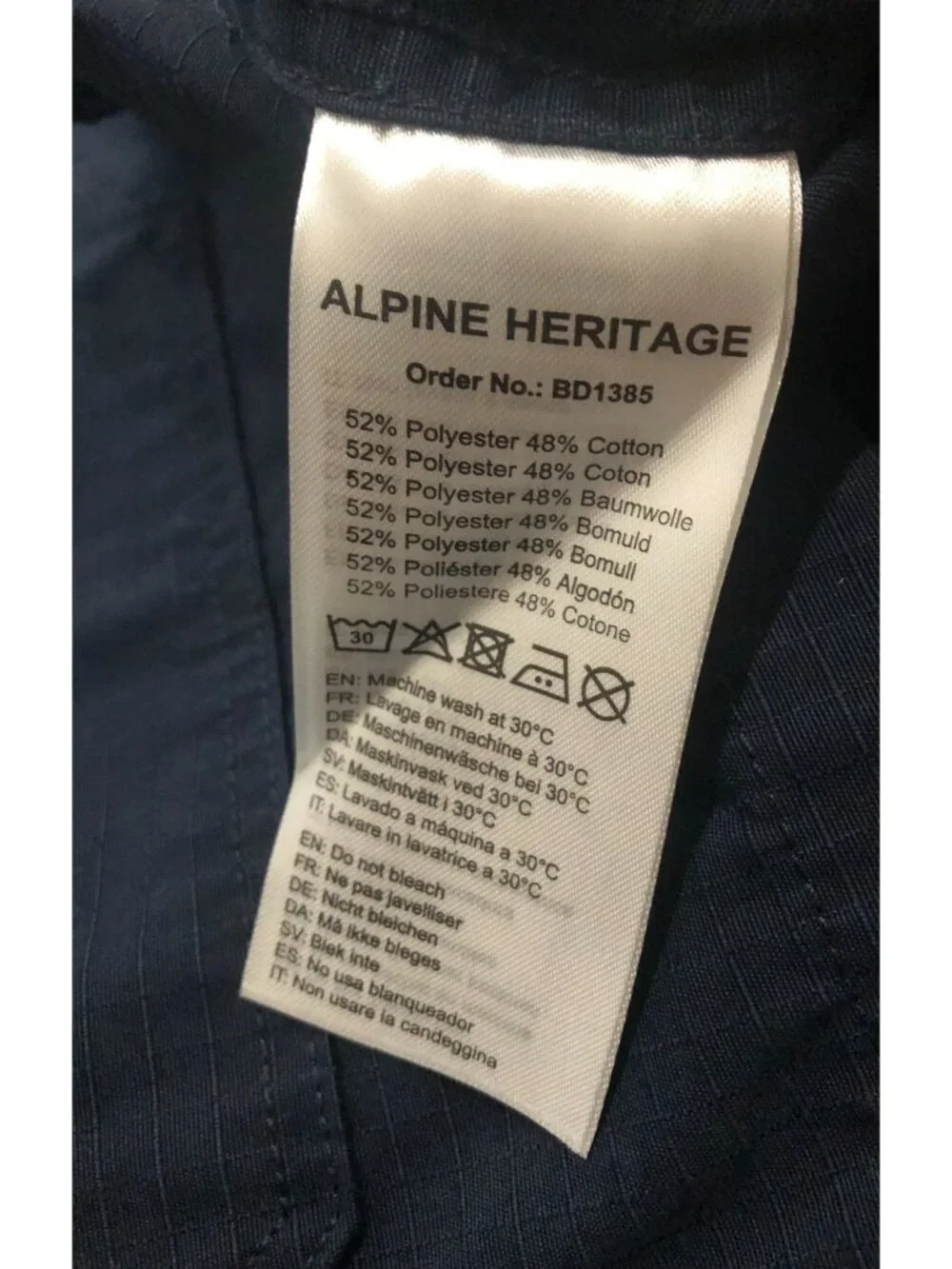 Alpine Heritage Mens Medium Navy Blue Utility Chore Jacket Shacket New with Tags
